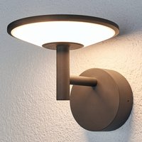 Lucande LED-utomhusvägglampa Fenia, antracit, aluminium, IP65