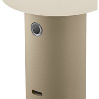 HELL Lampe à poser LED rechargeable Tiny-B, couleur sable, hauteur 13 cm, IP54