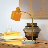 Dyberg Larsen bordslampa Ocean Flex, curry/turkos, 45 cm