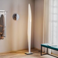 kdln Shakti floor lamp, silver, satin white, height 200 cm