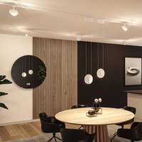 Paulmann URail LED spot Alejandro, signal white, 3,000K, dimmable.