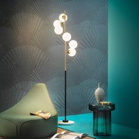 Stilnovo Galassia lampadaire LED à 6 lampes, doré