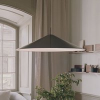 New Works LED-hänglampa Brolly, Ø 90 cm, svart, aluminium