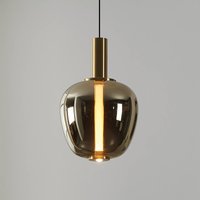 Stars of Light LED hanging light Fruitera gold Ø25cm glass CCT