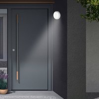 Telefunken LED-utomhusvägglampa Dortmund Ø17cm silver