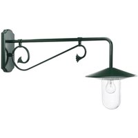 K.S. Verlichting Louvre utomhus vägglampa, projektion 90 cm grön/klar