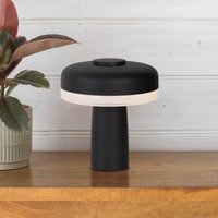 Näve LED table lamp Pilu black height 16.5cm metal touchdim