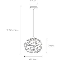 Lucide Malunga pendant light, black-gold