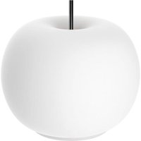 kdln LED table lamp Kushi, white/black, Ø 17 cm, glass