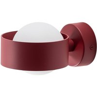 Argon Vägglampa Mado i glas och stål, röd