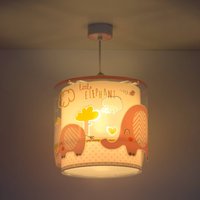 Dalber Hängampa för barnrum Little Elephant, 1 lampa, rosa