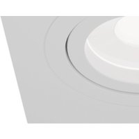 Maytoni Atom recessed spotlight, GU10, white angular frame