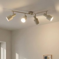 Lindby spot pour plafond Ovelia, beige, 80 cm, 4 lampes, E27