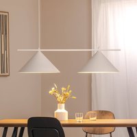 Eko-Light Capital hänglampa, vit, 2 lampor, Ø 46 cm, GX53