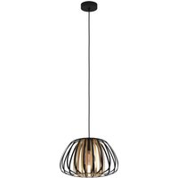EGLO Encinitos pendellampa, svart/mässing, Ø 37,5 cm