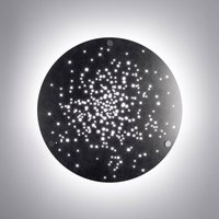 Fabbian Lens LED-vägglampa Ø 60 cm polerad