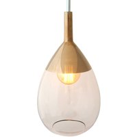 EBB & FLOW Lute glass pendant light smoky gold/gold