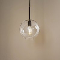 Sphere pendant light with glass shade