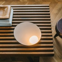 Vibia Musa 7402 LED table lamp, horizontal, taupe