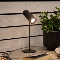 Konstsmide LED rechargeable table lamp Multi, black, height 30 cm, IP54