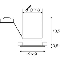 SLV New Tria 1 recessed spotlight GU10, aluminium