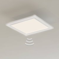 Briloner LED-taklampa Piatto, sensor, 29,5 x 29,5 cm