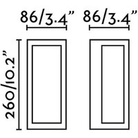 FARO BARCELONA Applique d'extérieur LED Pivot, gris foncé, aluminium, largeur 8,6 cm