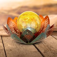 Globo LED-solcellslampa 33655, blommor, Ø 22 cm