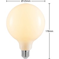 Arcchio LED-lampa E27 8W 2 700K G125 Globe, dimbar, opal