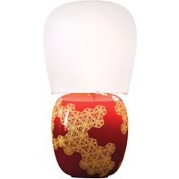 kdln Hive table lamp, red, height 47 cm ceramic/glass