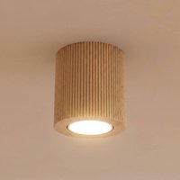 TK Lighting Eve ceiling spotlight, 8.5 cm high, GU10, wood