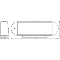 OSRAM LED-sensorvägglampa ENDURA STYLE SOLAR OVAL 34 cm 840