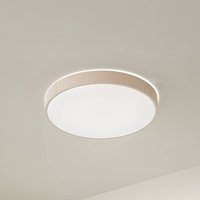 Lindby LED-taklampa Zylo, beige, Ø 49 cm, CCT, dimbar