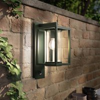 Lucande Ferda outdoor wall lamp, sensor socket at bottom, green