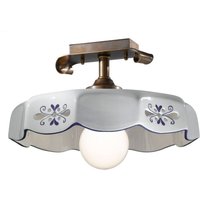 Cremasco Plafonnier en céramique Marostica rustique bleu