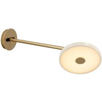 UMAGE LED wall light Asteria Long, white/brass, plug