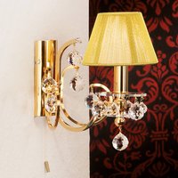 ORION Spännande textilvägglampa Kristall-design