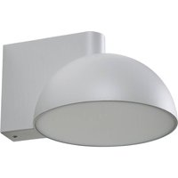 Lucande LED-Außenwandleuchte Velira, hellgrau, Metall, IP54