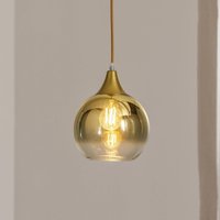 Eko-Light Monte pendant light in glass, 1-bulb, gold