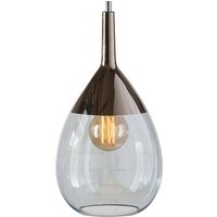 EBB & FLOW Lute pendant light platinum, blue glass