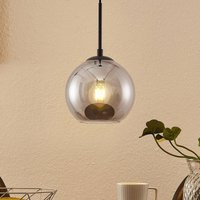 Lindby Jurian 1-bulb pendant light, black/smoke