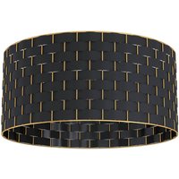 EGLO Taklampa Marasales av textil svart/mässing