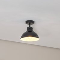 Luminex Plafonnier Sven, à 1 lampe, noir, acier, E27