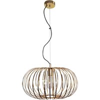 Domiluce Hänglampa Globe, Ø 51 cm, guldfärgad, 1 lampa, E27