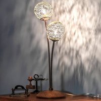 Paul Neuhaus Greta table lamp, rust/gold, metal, 2-bulb, G9