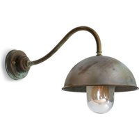 Moretti Luce Vägglampa Circle 3238, böjd, mässing antik