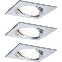 Paulmann 3-pack spot Nova Coin kantig, dimbar, alu