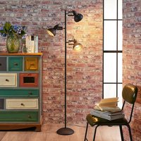 Lindby golvlampa Lilly, svart, metall, 170cm, E14