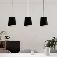 EGLO Bolivia pendant light black/sand colour, 3-bulb