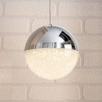Schuller Valencia Suspension LED Sphere, chromé, à 1 lampe, Ø 12 cm